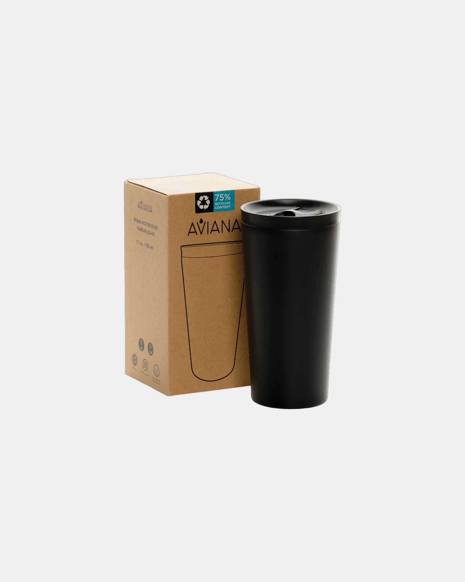 Kubek 500 ml ze stali z recyklingu Aviana z nadrukiem - 2