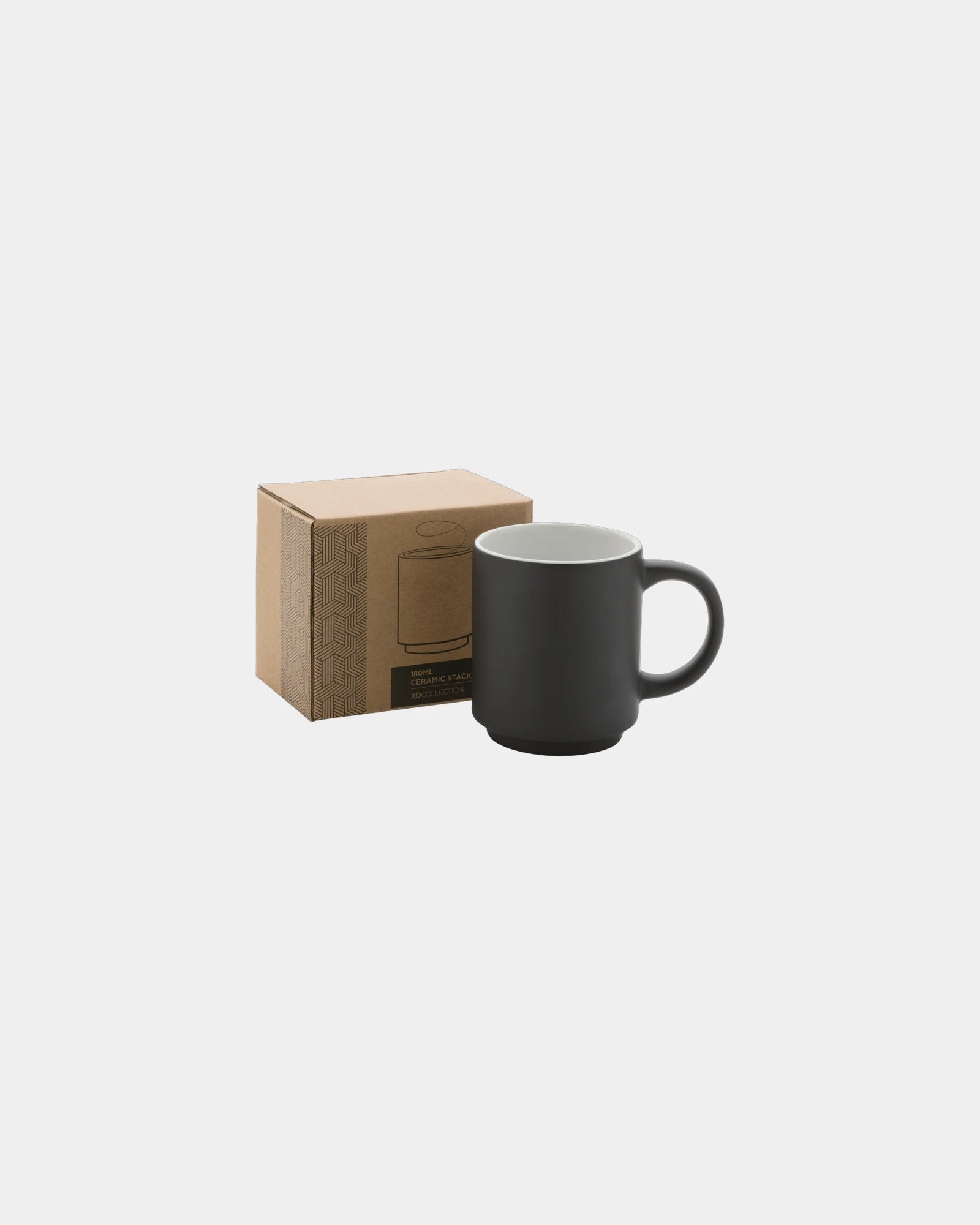 Kubek ceramiczny układany w stos 180 ml z nadrukiem - 2