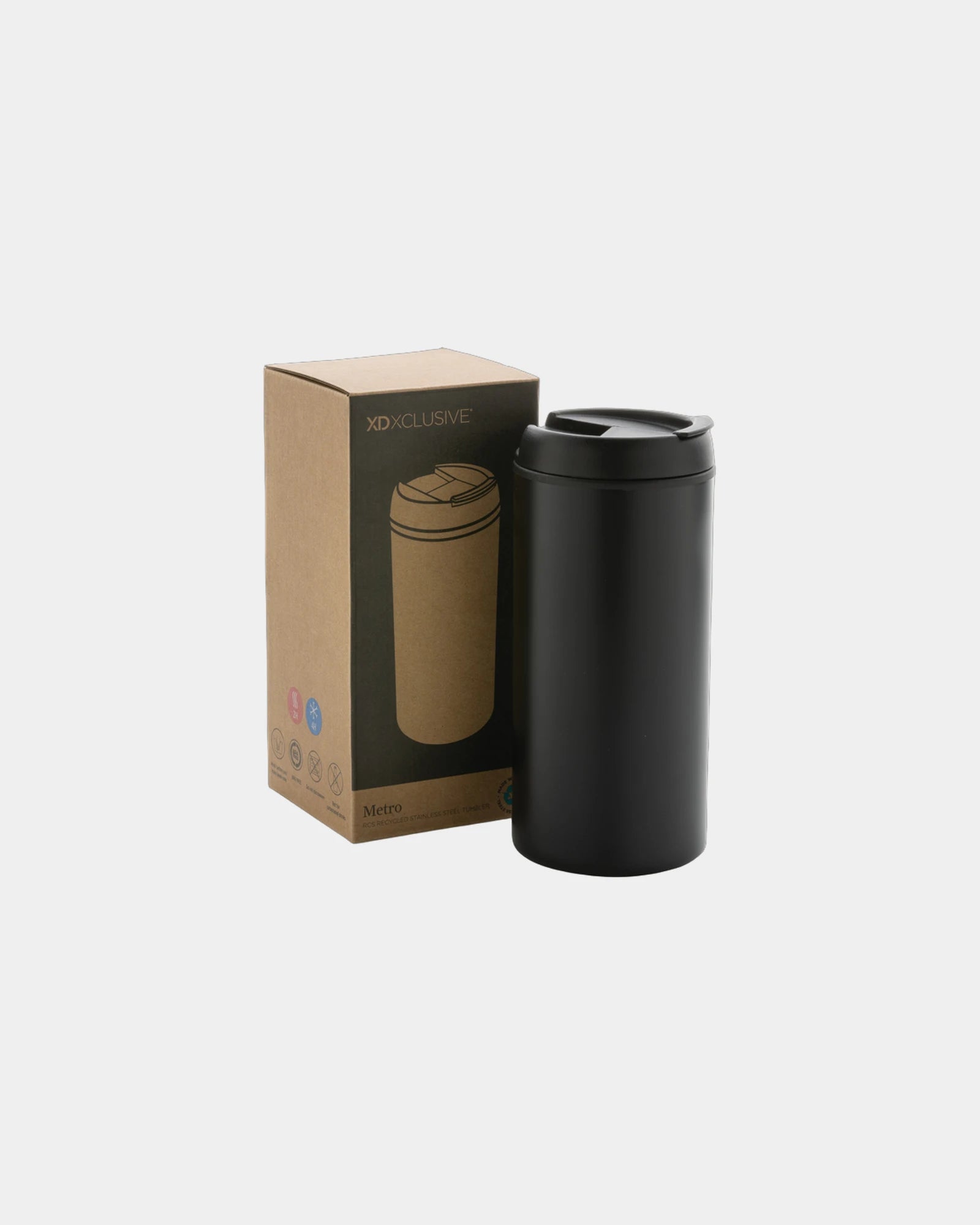 Kubek ze stali nierdzewnej z recyklingu 300 ml z nadrukiem - 1