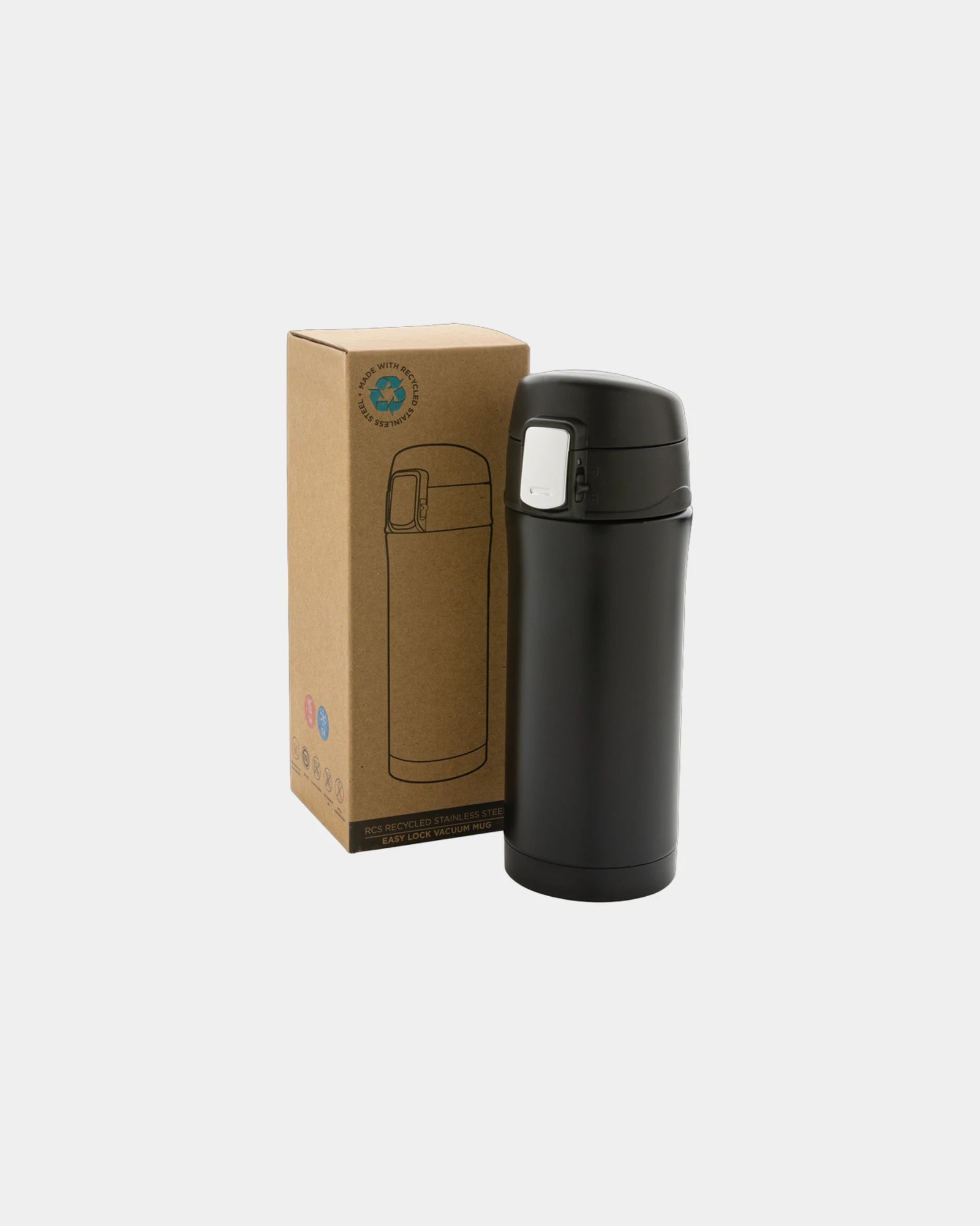 Kubek ze stali nierdzewnej z recyklingu 300 ml z nadrukiem - 1