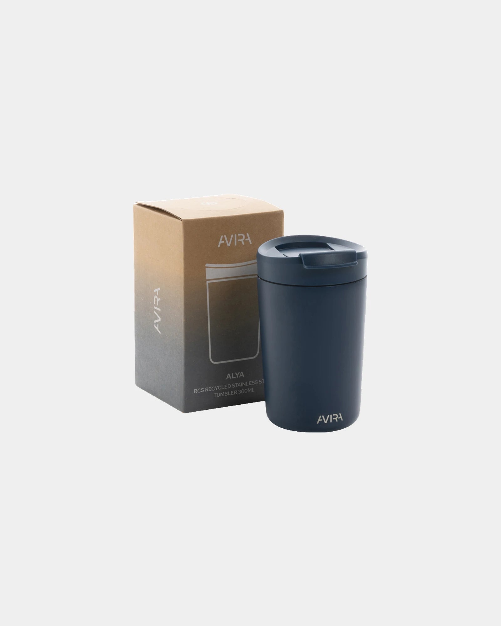 Kubek termiczny Alya ze stali z recyklingu 300 ml z nadrukiem
