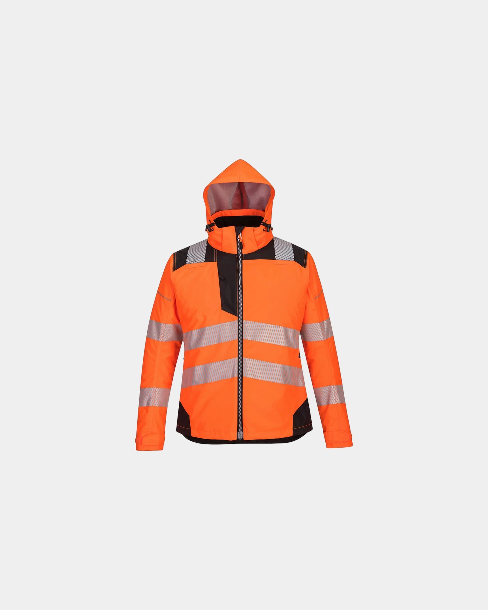 Parka zimowa damska PW3 z tkaniny 300D Oxford z nadrukiem - Pomarańczowy
