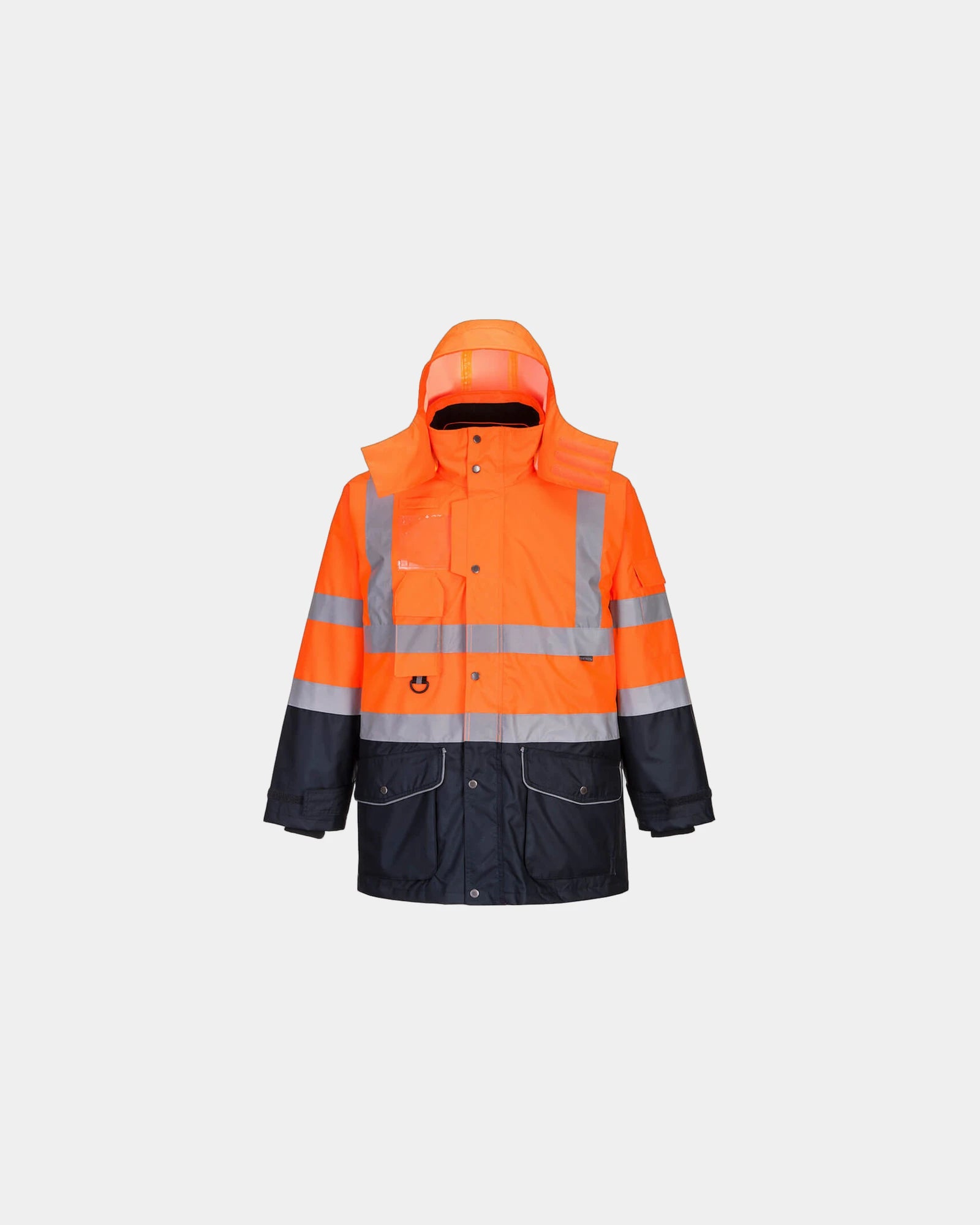 Parka Hi-Vis Trafic kontrastowa, wodoodporna, z nadrukiem - Pomarańczowy