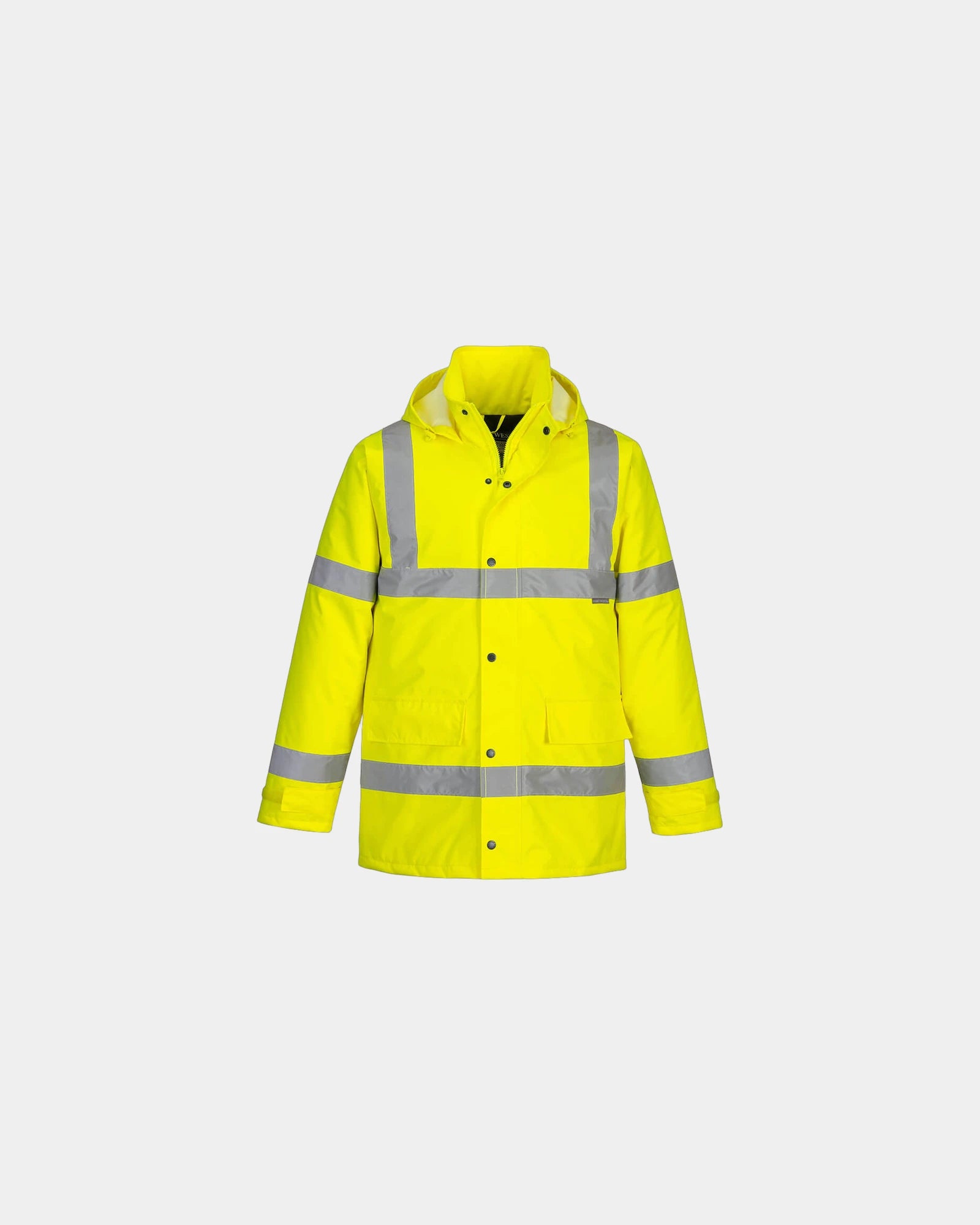 Wodoodporna parka ostrzegawcza Hi-Vis Traffic z nadrukiem - Żółty