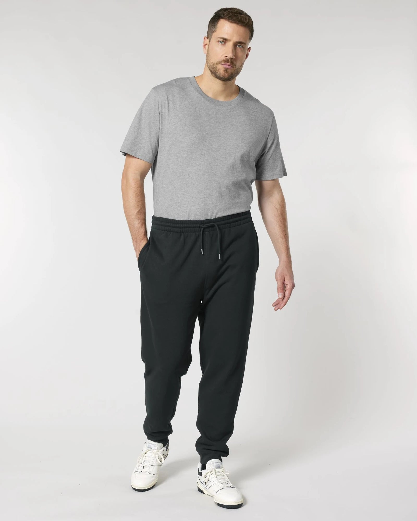 Spodnie dresowe unisex z bawełny organicznej Stanley/Stella Mover - Czarne