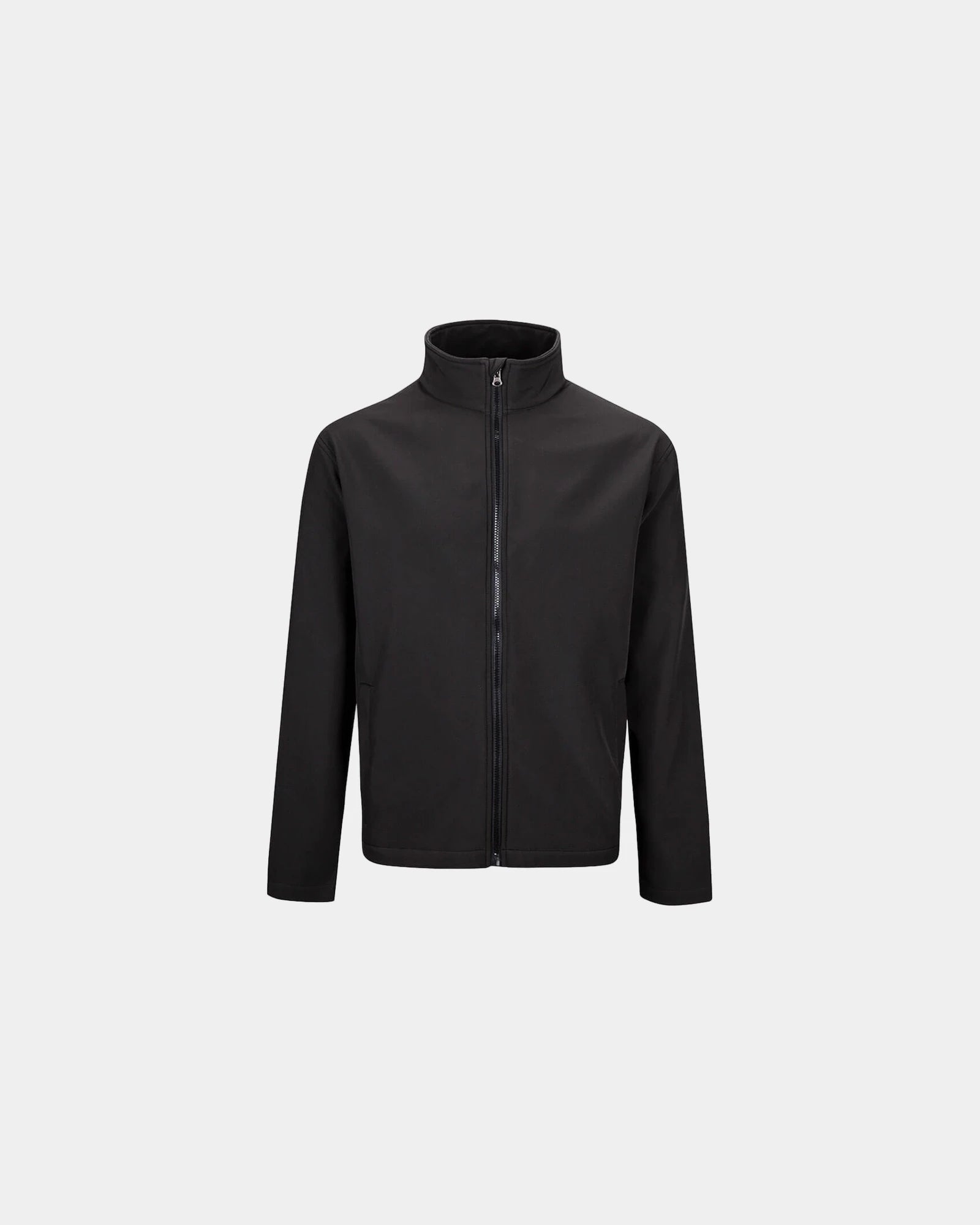 Kurtka softshell tkana stretch Print & Promo z nadrukiem - Czarny-błękitny