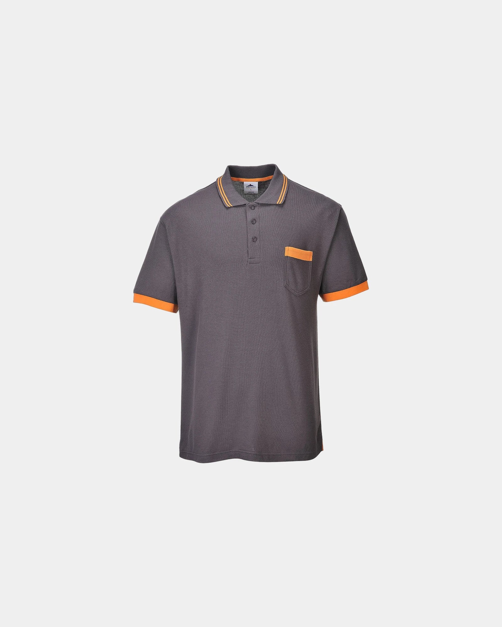 Koszulka Polo Texo Contrast z nadrukiem - Szary