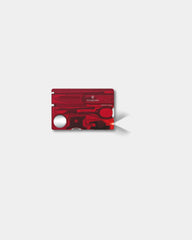 Nóż szwajcarski ABS Victorinox Swiss Card Lite z nadrukiem - Czerwony transparentny