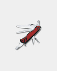 Nóż szwajcarski Victorinox Forester M Grip z nadrukiem - Czerwony/czarny