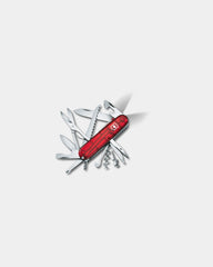 Scyzoryk Victorinox Huntsman Lite z nadrukiem - Czerwony transparentny