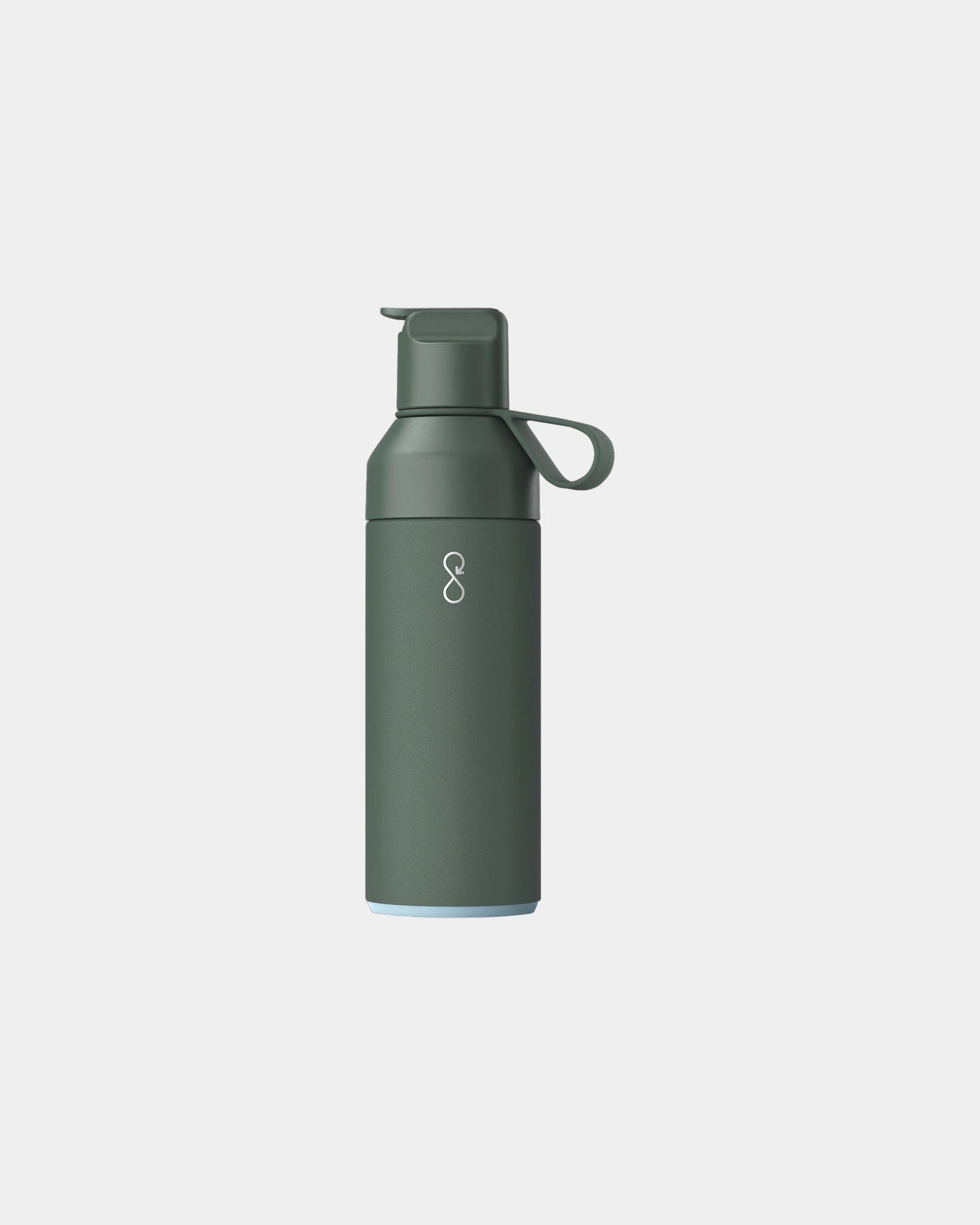 Butelka termiczna ze stali z recyklingu Ocean Bottle GO 500 ml z nadrukiem - Leśna zieleń