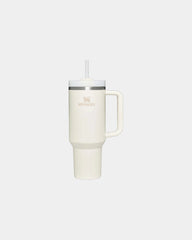 Kubek ze stali nierdzewnej z recyklingu 1200 ml Stanley Quencher H2.0 z nadrukiem - Kremowy