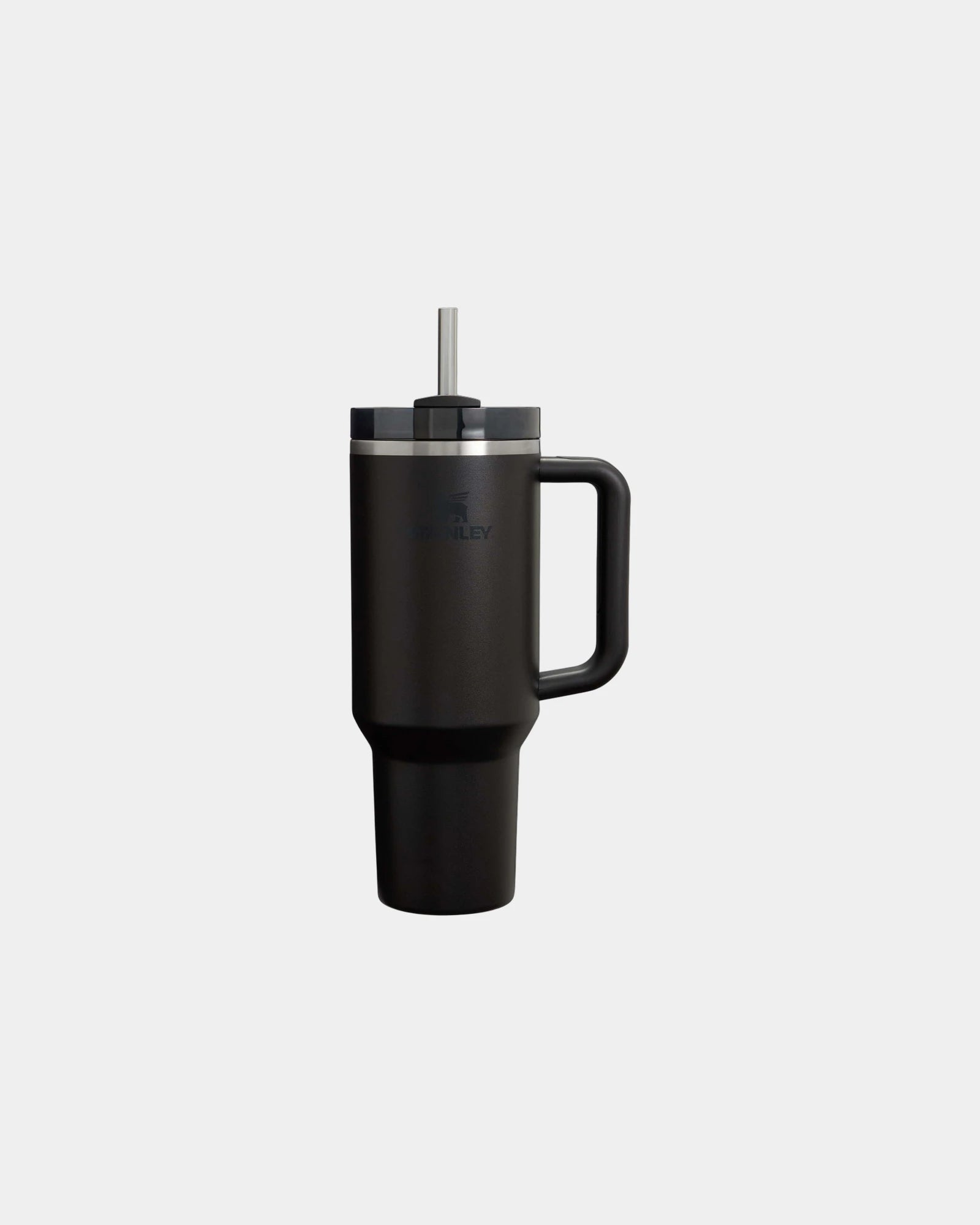 Kubek ze stali nierdzewnej z recyklingu 1200 ml Stanley Quencher H2.0 z nadrukiem - Czarny