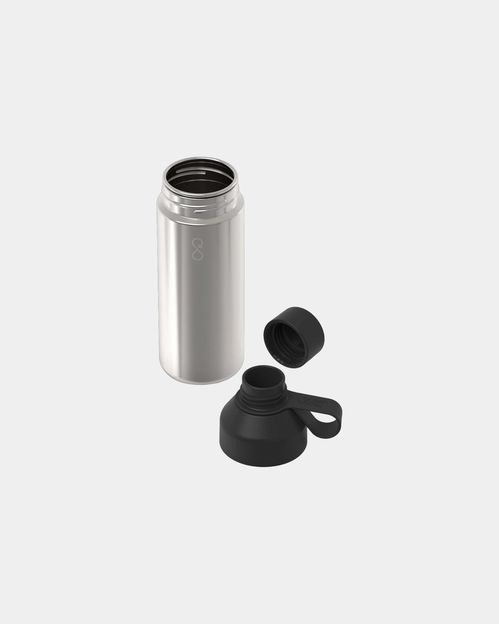Butelka Ocean Bottle Lite 620 ml ze stali z recyklingu z nadrukiem - Czarny