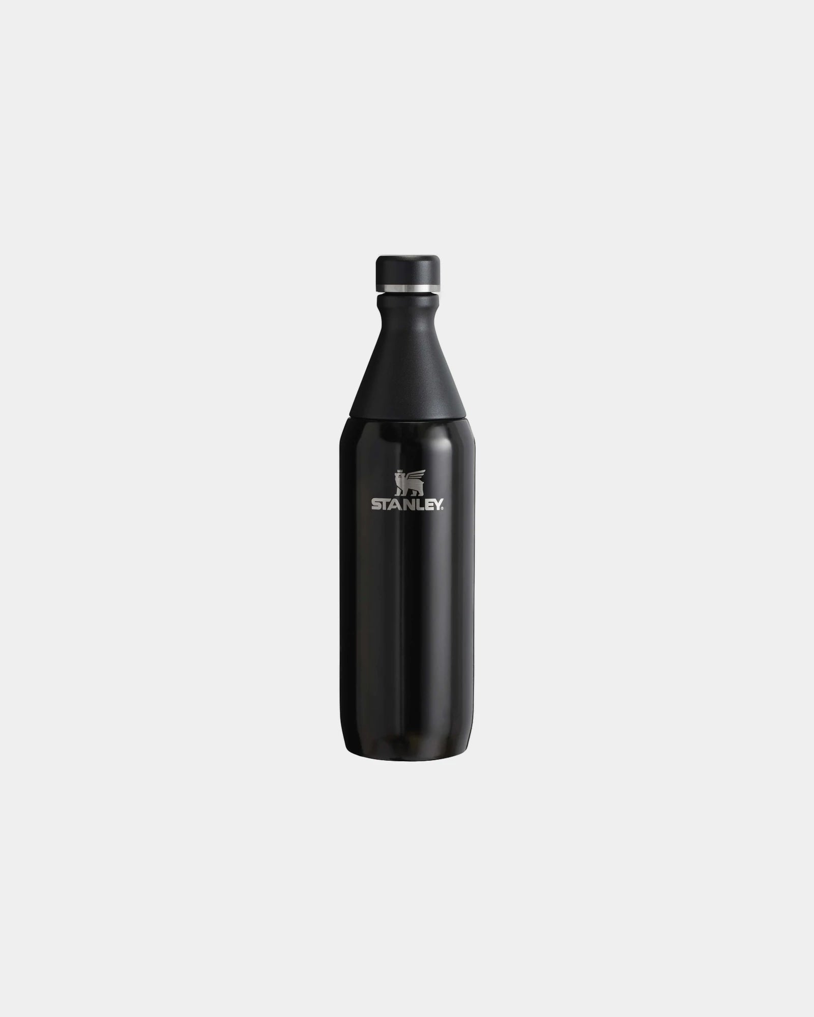 Butelka termiczna ze stali nierdzewnej z recyklingu 600 ml Stanley All Day Slim z nadrukiem - Błyszczący czarny