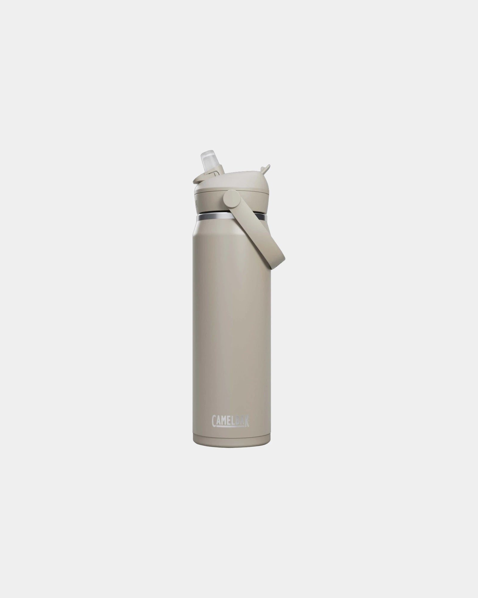 Butelka termiczna ze stali nierdzewnej 740 ml Camelbak Thrive Flip z nadrukiem - Jasnoszary