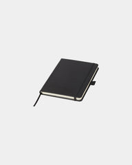 Notes A5 Bound ze skóry PU, czarny, z nadrukiem - Czarny