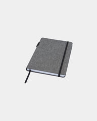 Notes Orin A5 z tkaniny RPET z nadrukiem - Szary