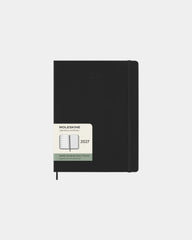 Terminarz tygodniowy XL Moleskine na 12 miesięcy z nadrukiem - Czarny