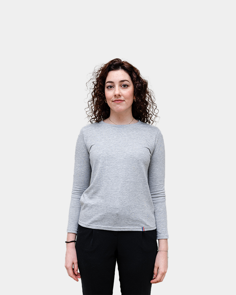 Damski T-shirt z długim rękawem z nadrukiem - 8