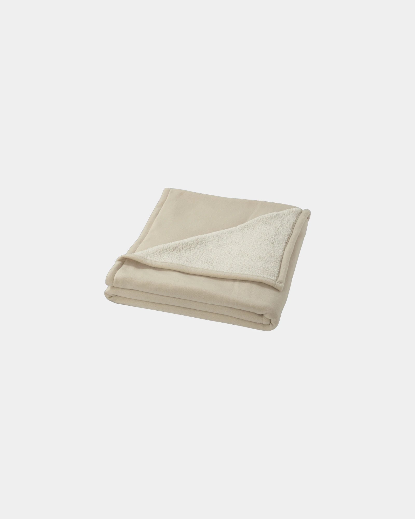 Koc polarowy sherpa Springwood 150x125 cm z nadrukiem - Złamana biel