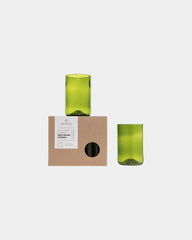 Szklanki ze szkła z recyklingu Originalhome 280 ml z nadrukiem - Zielony