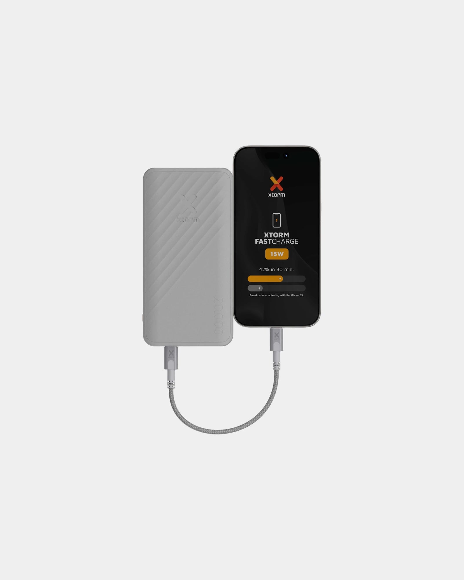 Powerbank z plastiku z recyklingu XG220 Go2 z nadrukiem - 2