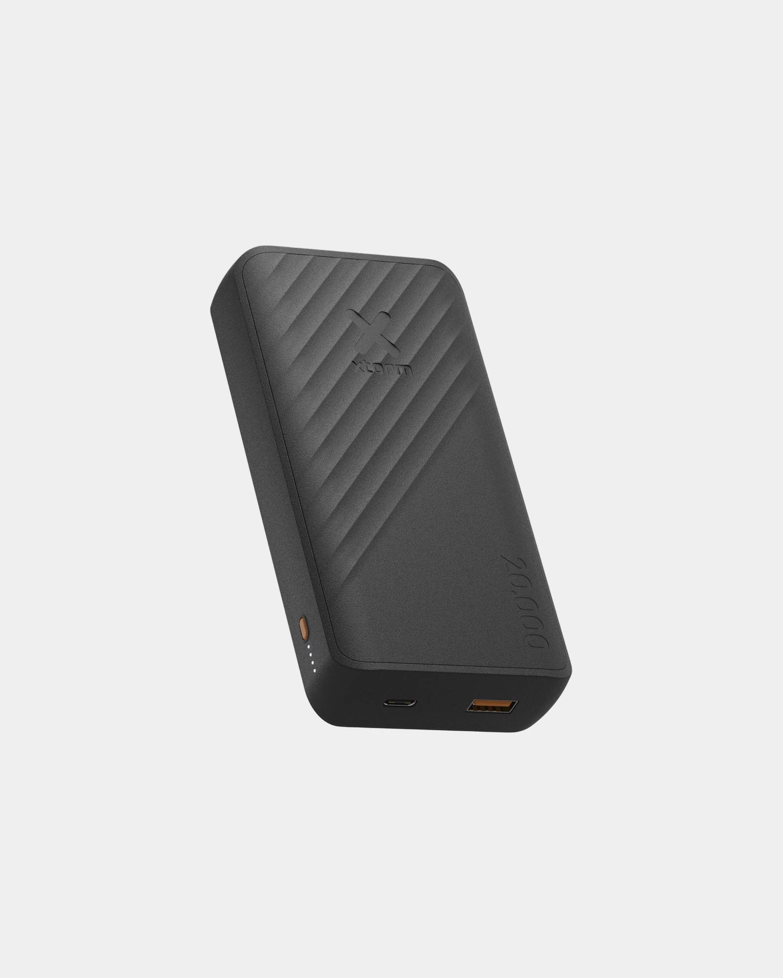 Powerbank z plastiku z recyklingu XG220 Go2 z nadrukiem - Czarny