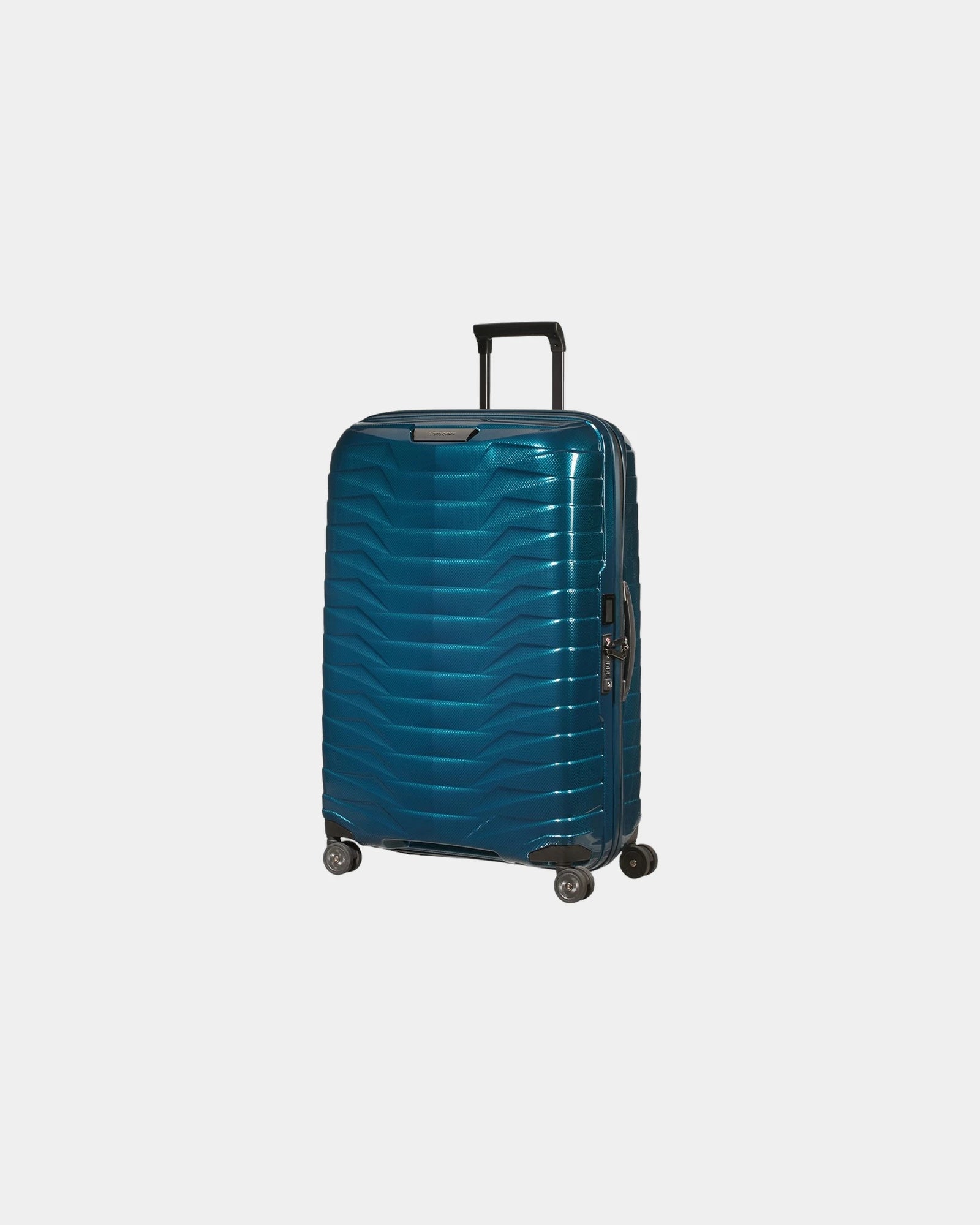 Walizka twarda 75 cm Samsonite Proxis z nadrukiem - Metaliczny niebieski