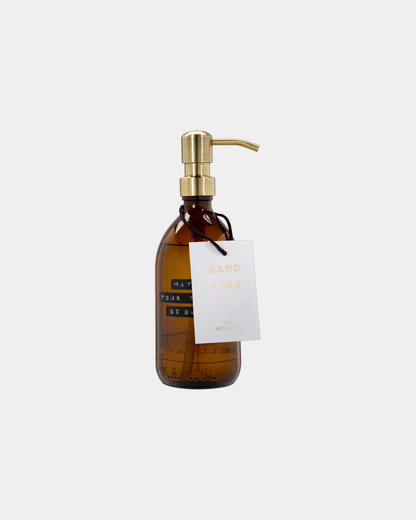 Dozownik do mydła szklany WELLmarkBubbles 500 ml z nadrukiem - 2