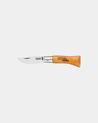 Nóż ze stali węglowej Opinel N°02 Carbone z nadrukiem - Beżowy