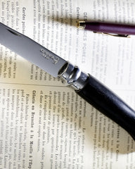 Nóż ze stali węglowej Opinel N°02 Carbone z nadrukiem - 5