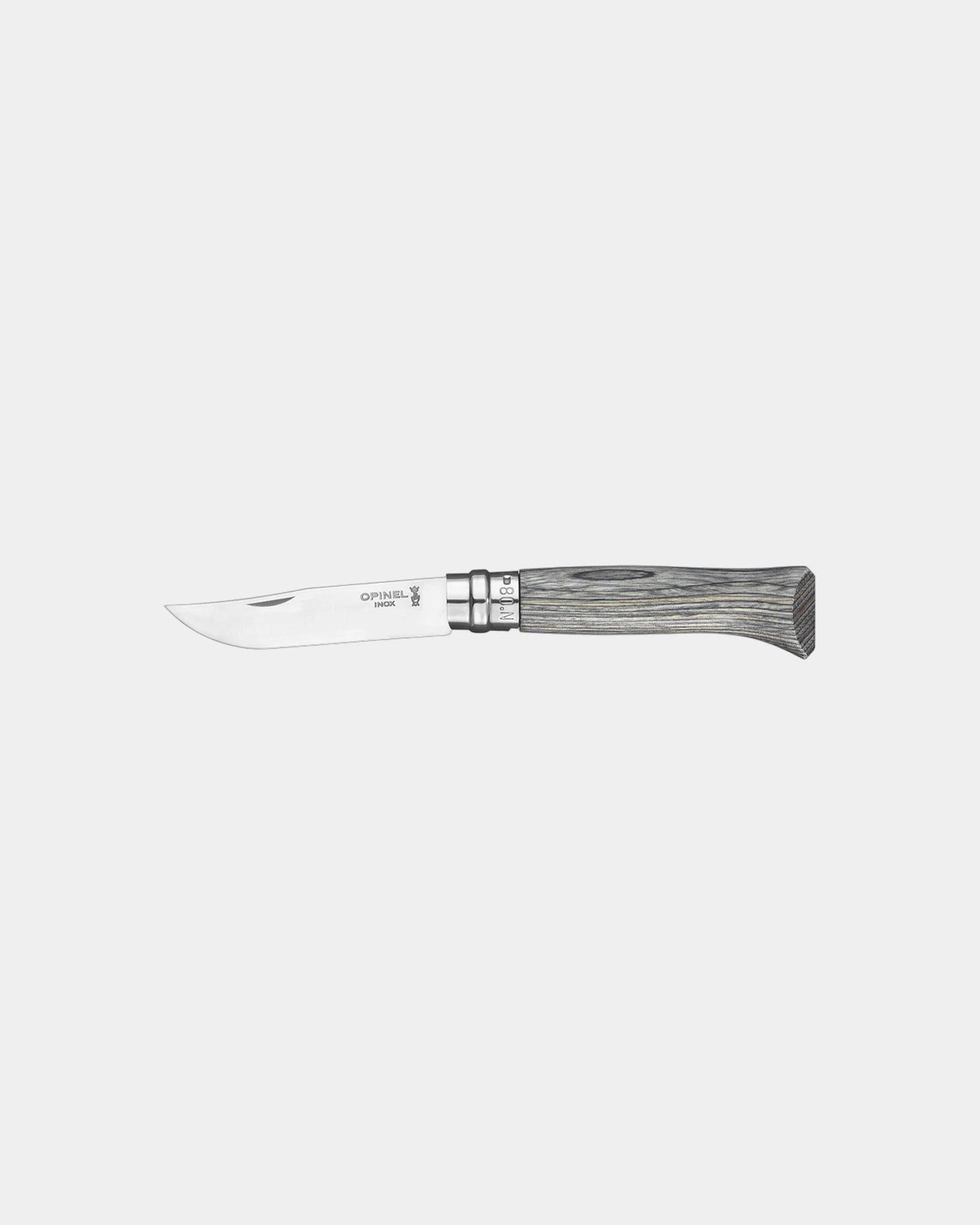Nóż ze stali węglowej Opinel N°02 Carbone z nadrukiem - Szary