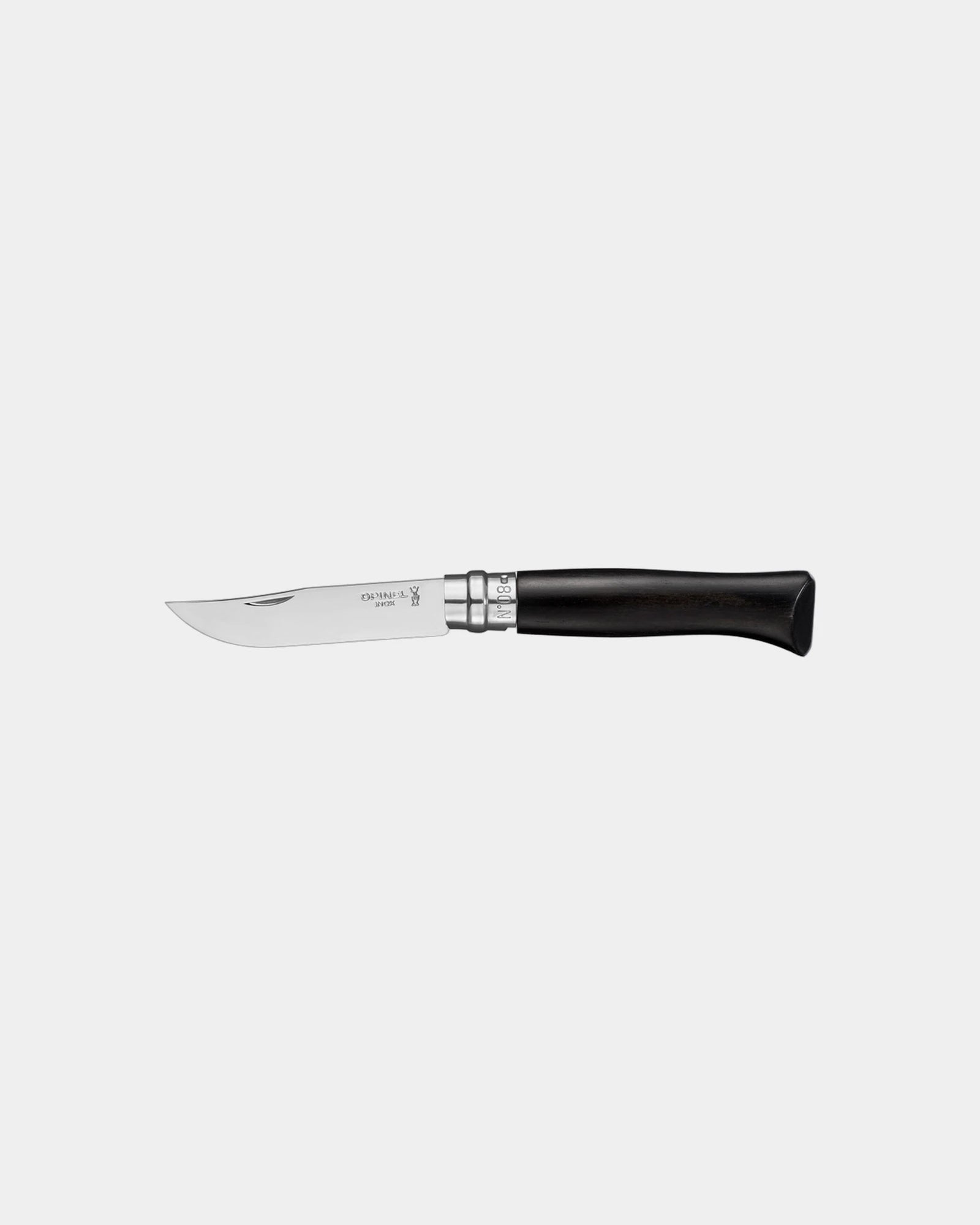 Nóż ze stali węglowej Opinel N°02 Carbone z nadrukiem - Czarny
