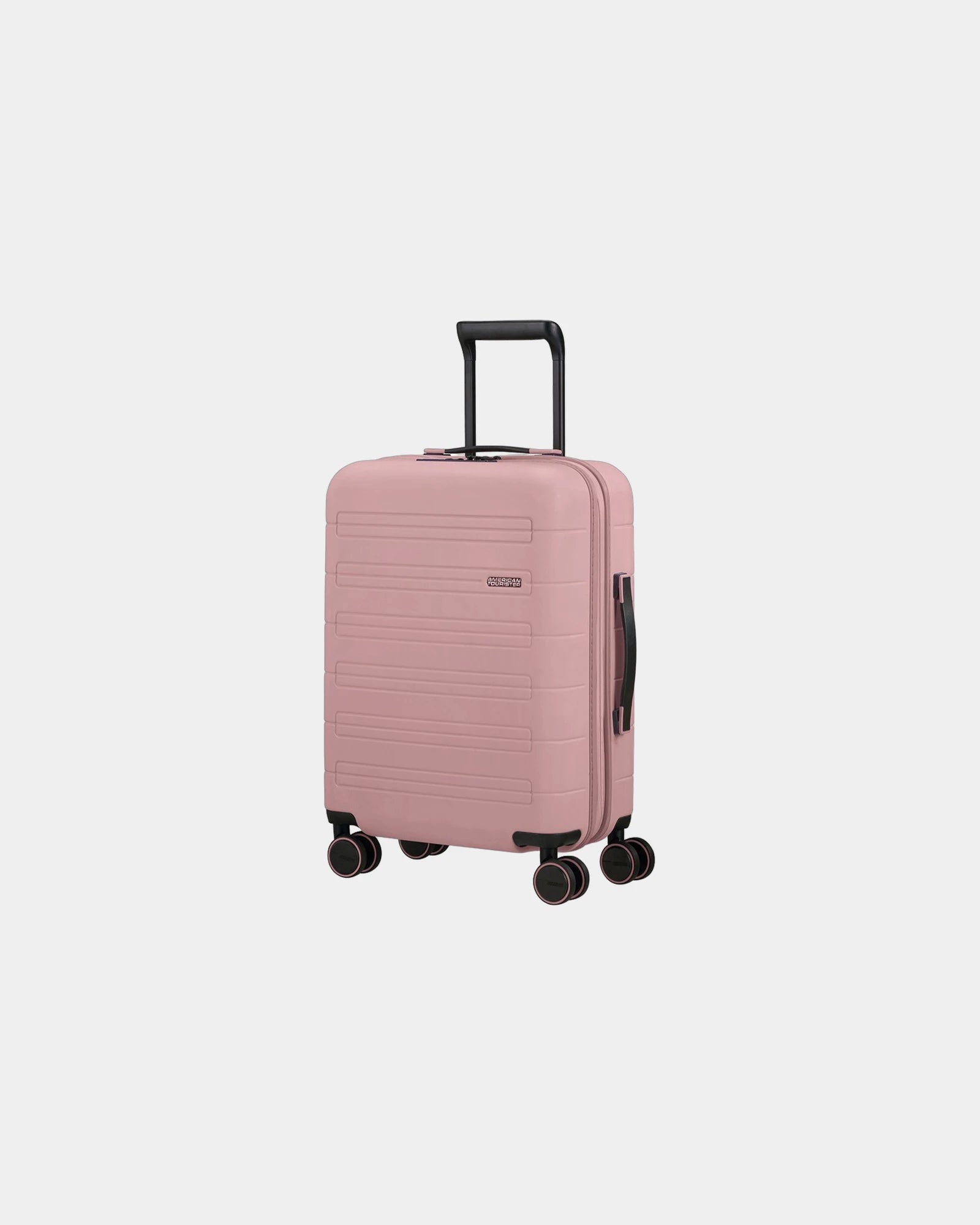 Walizka kabinowa z poliwęglanu 55 cm American Tourister z nadrukiem - Starodawny róż