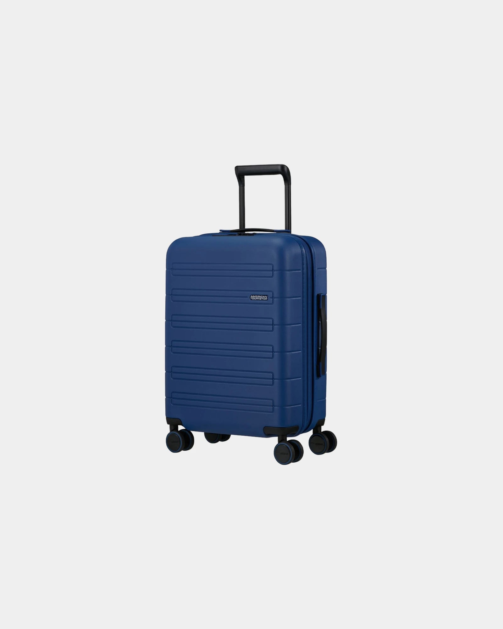 Walizka kabinowa z poliwęglanu 55 cm American Tourister z nadrukiem - Granatowy