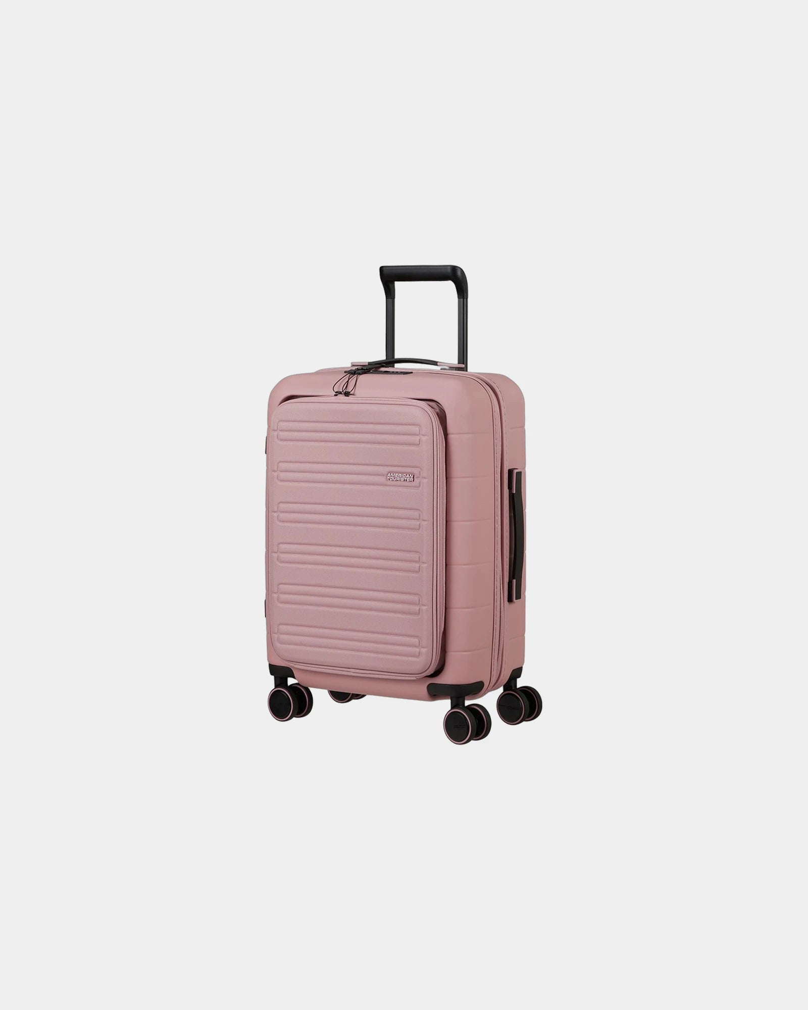 Walizka kabinowa z poliwęglanu 55 cm American Tourister z nadrukiem - Starodawny róż