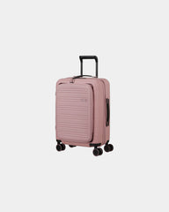 Walizka kabinowa z poliwęglanu 55 cm American Tourister z nadrukiem - Starodawny róż