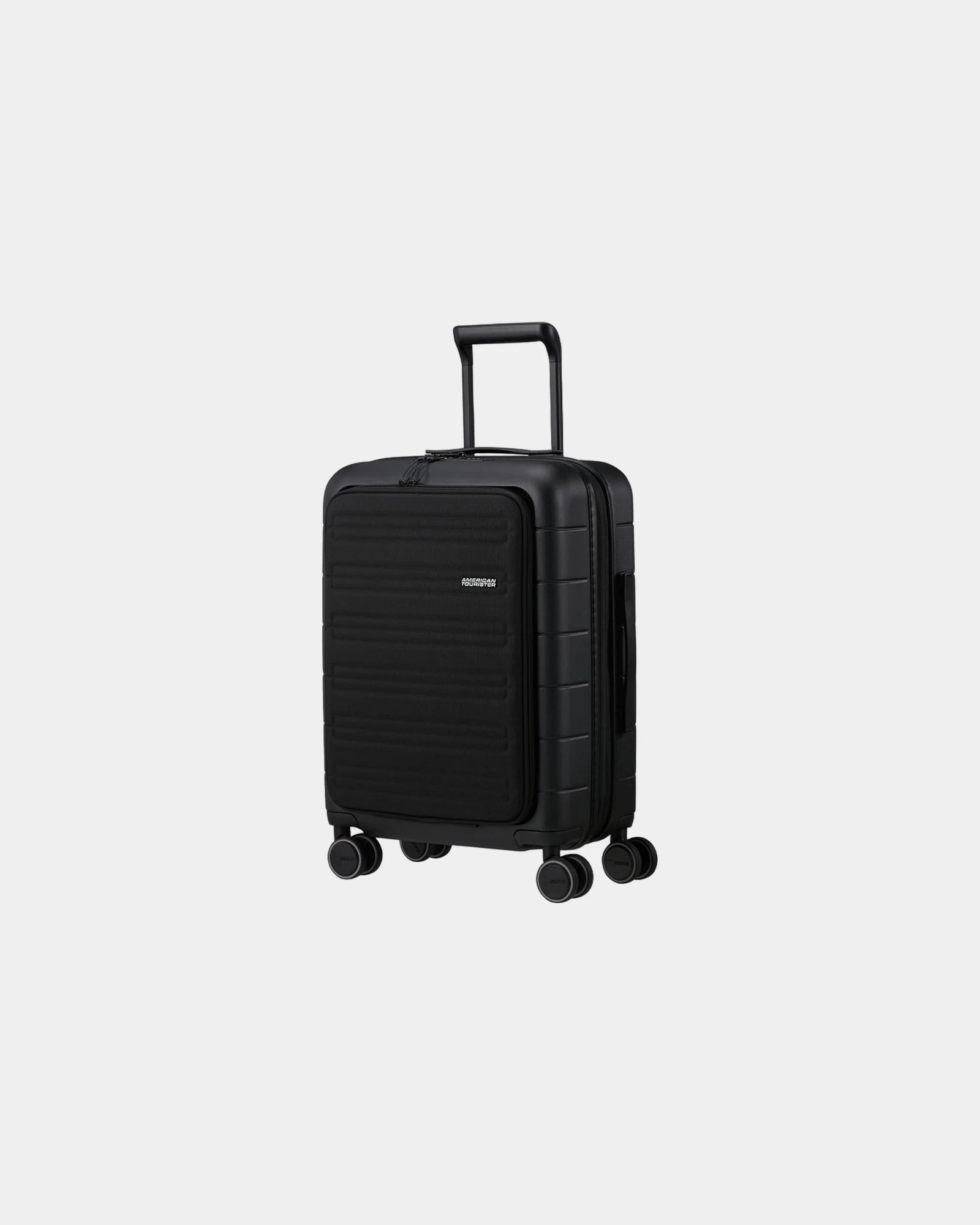 Walizka kabinowa z poliwęglanu 55 cm American Tourister z nadrukiem - Czarny