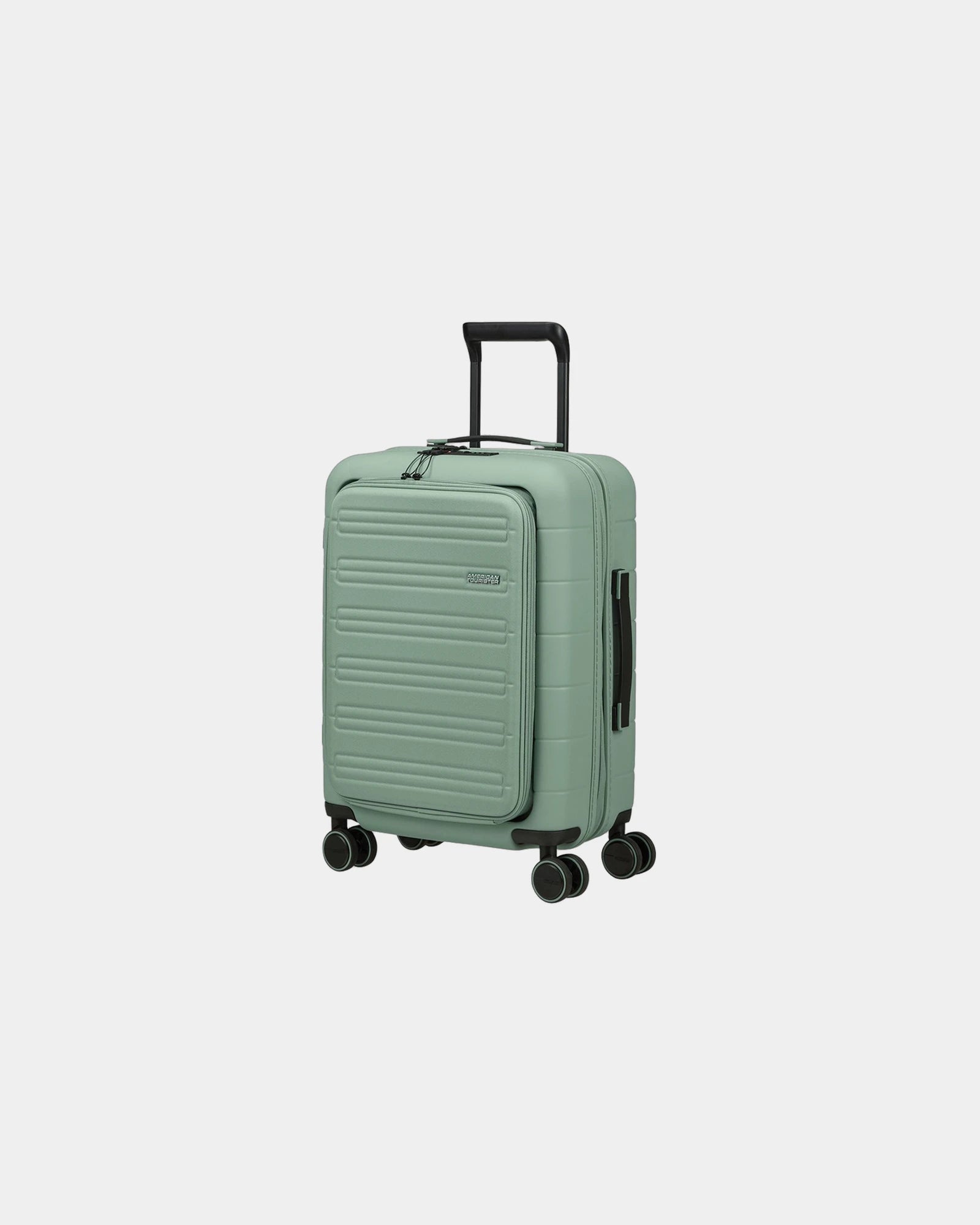 Walizka kabinowa z poliwęglanu 55 cm American Tourister z nadrukiem - Zielony