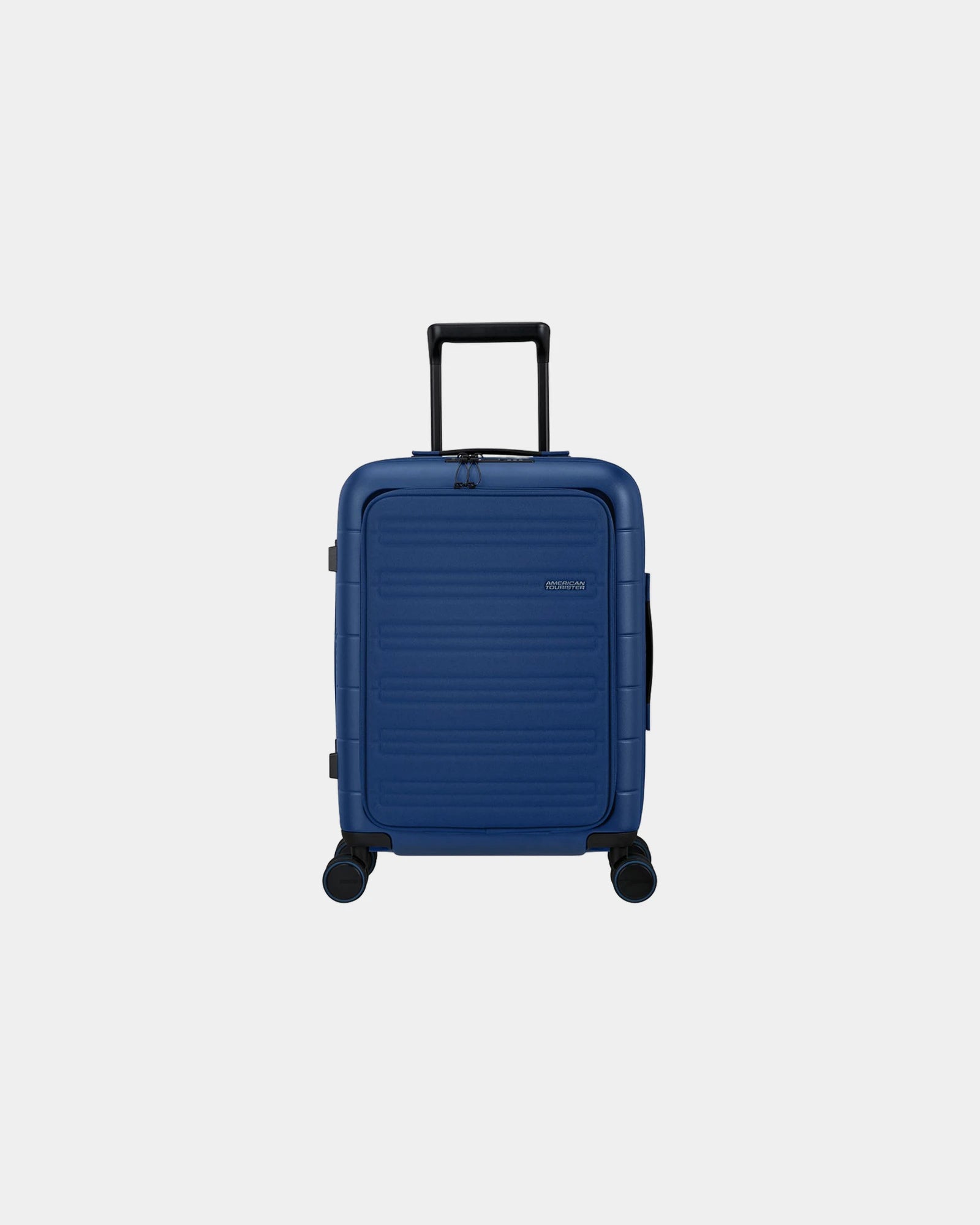 Walizka kabinowa z poliwęglanu 55 cm American Tourister z nadrukiem - Granatowy
