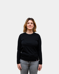 Damski T-shirt z długim rękawem z nadrukiem - 4
