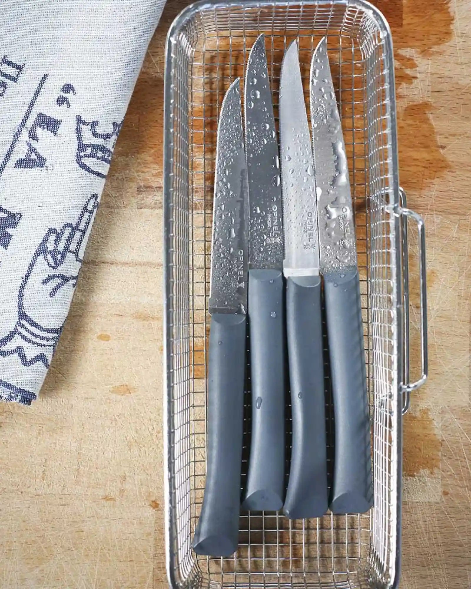 Zestaw 4 noży stołowych Opinel Bon Appétit z nadrukiem - 3