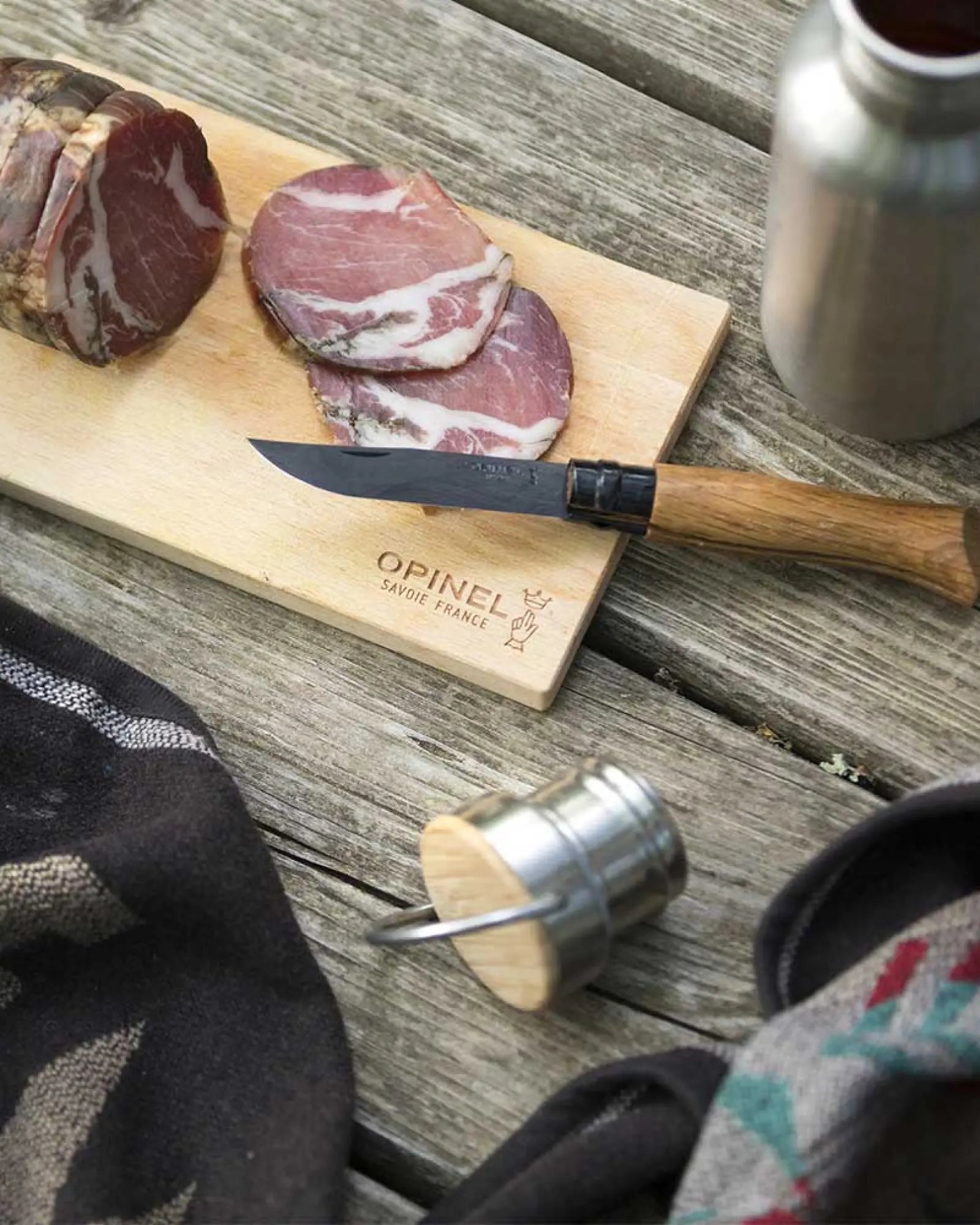 Nóż ze stali nierdzewnej Opinel N°08 Chêne Black z nadrukiem - 5