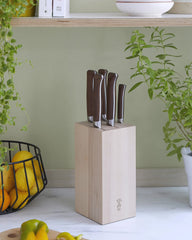 Blok na noże Opinel z drewna bukowego 101x230x116 mm z nadrukiem - 3