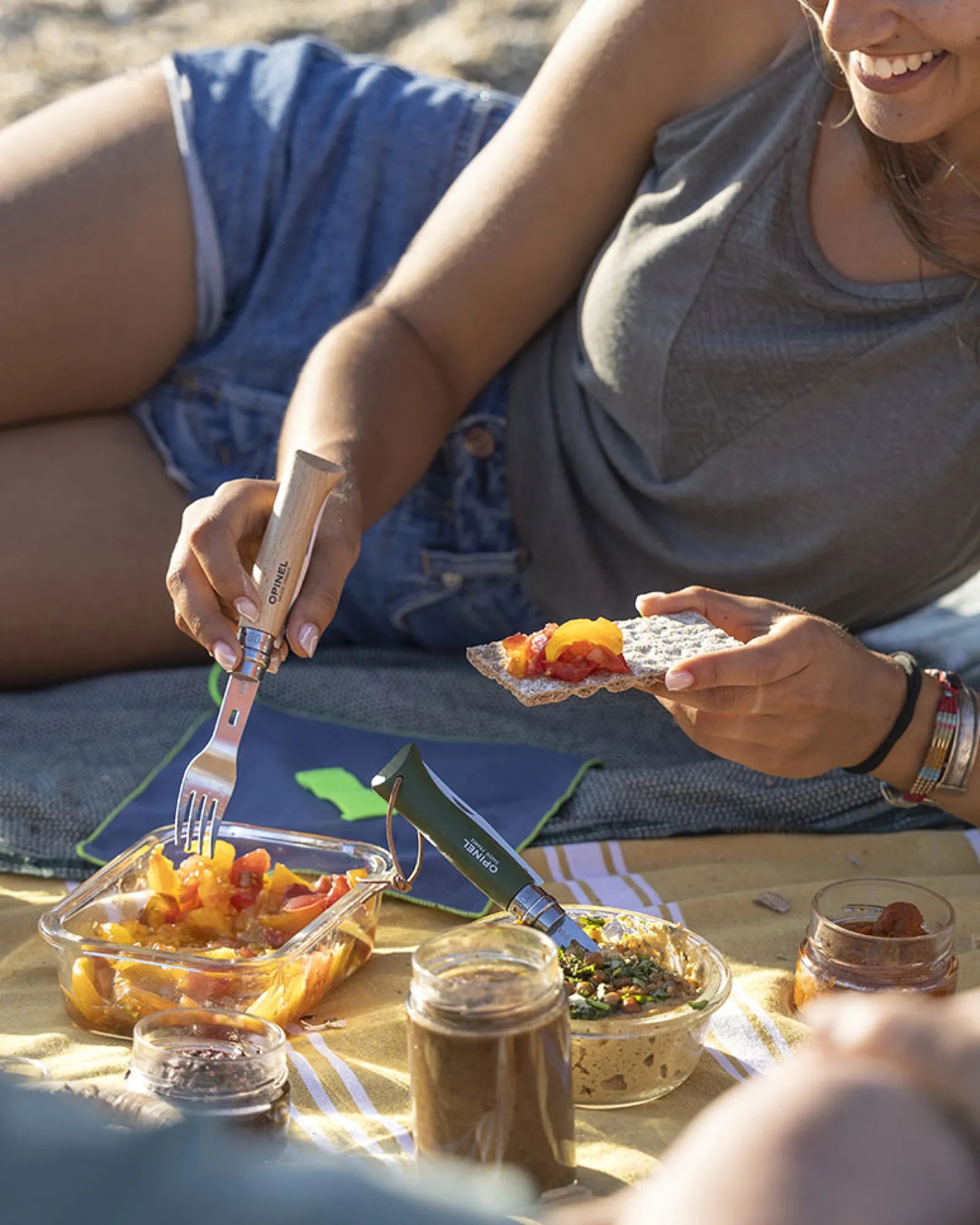 Sztućce piknikowe ze stali nierdzewnej Opinel Set Picnic+ z nadrukiem - 7