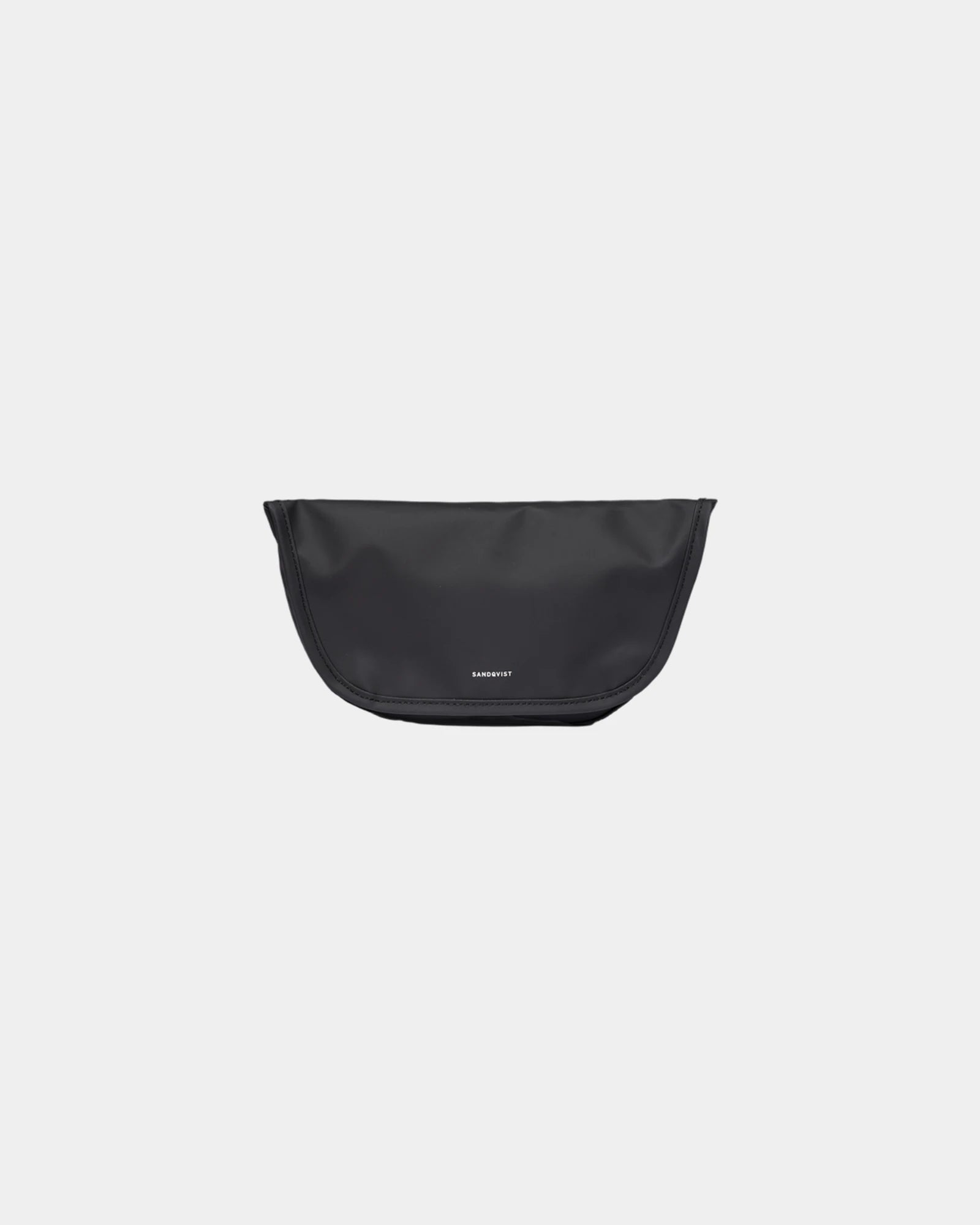Torba messenger Sandqvist Stream Mini z recyklingu z nadrukiem - Czarny