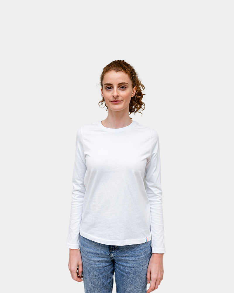 Damski T-shirt z długim rękawem z nadrukiem - 11