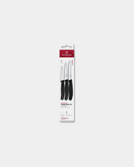 Zestaw noży kuchennych Victorinox ze stali 11 cm z grawerem - Czarny