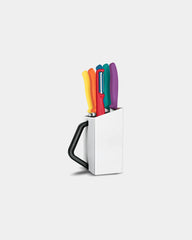 Blok na noże ze stali nierdzewnej Victorinox Utility 7 szt. z grawerem - Wielokolorowy